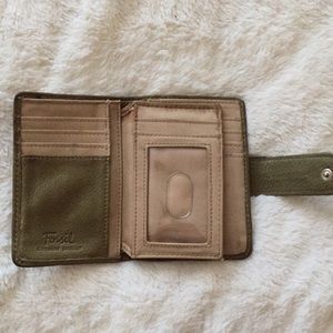 Green leather wallet
